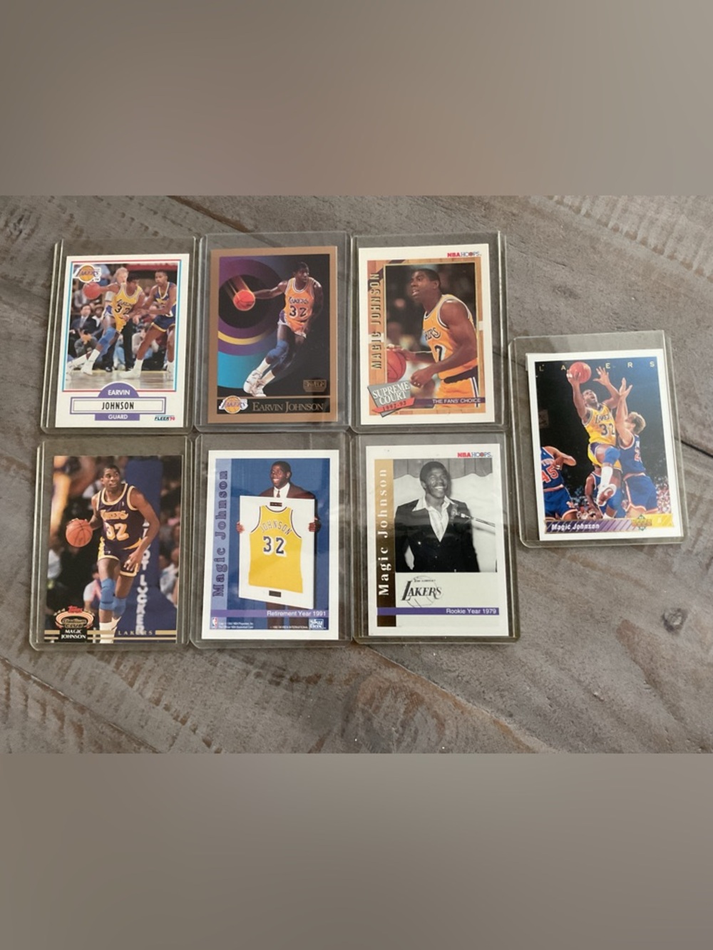 Magic Earvin Johnson LA Lakers Basketball Card Lot of 7
